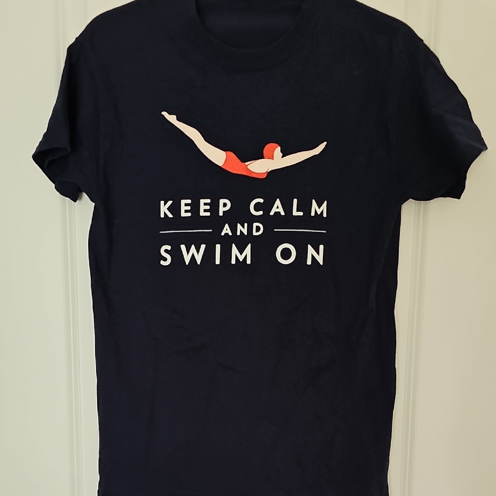 NWOT Cotton Tshirt- Keep Calm And Swim On